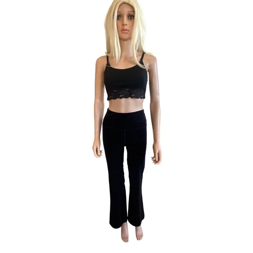 NWT Athleta XS Elation Velvet Flare Pant Black Pants High-Rise Flared $109 - Picture 16 of 16